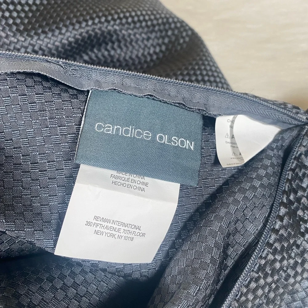 2x Candice Olson Euro Shams Dotted Pirouette 26 X 26 in NWT Gray